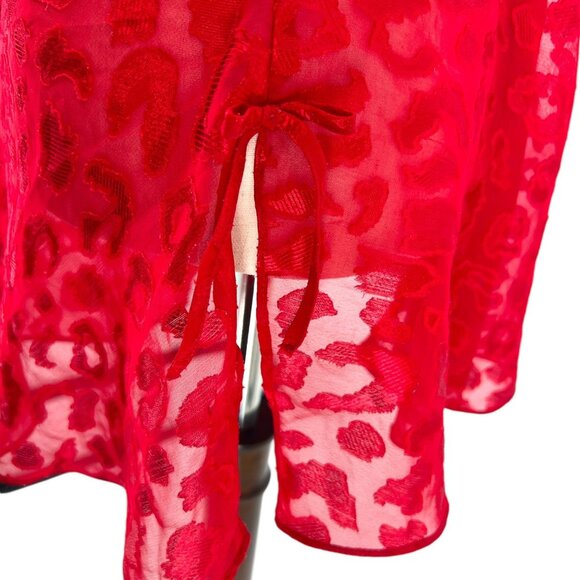 Gilligan O'malley Leopard Lace Sheer Slip | Extra Large - Picture 4 of 5